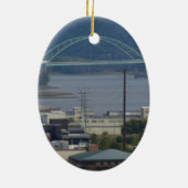 Dubuque, Iowa City Uitzicht Graffiti Murals Keramisch Ornament (Achterkant)