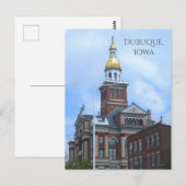 Dubuque, Iowa Court House Briefkaart (Voorkant / Achterkant)