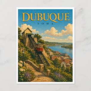 Dubuque Iowa Fenelon Elevator GeoSaga Briefkaart