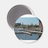 Dubuque, Iowa Ice Harbor, Mississippi River Magneet (Voorkant / Achterkant)