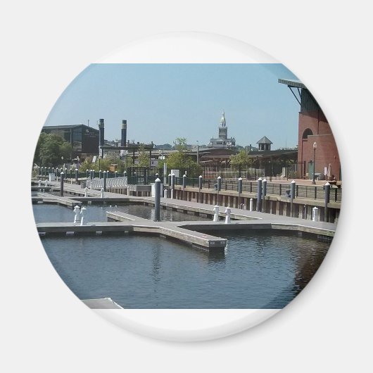 Dubuque, Iowa Ice Harbor, Mississippi River Magneet (Voorkant)