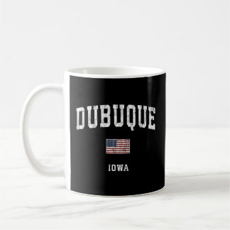 Dubuque Iowa is een Amerikaanse vlag sport Koffiemok