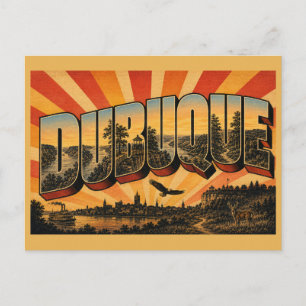 Dubuque Iowa Mississippi Riverklif Kunst Briefkaart