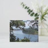 Dubuque Iowa op de Mississippi Briefkaart (Staand voorkant)