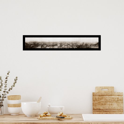 Dubuque Iowa Panview Foto 1914 Poster (Keuken)