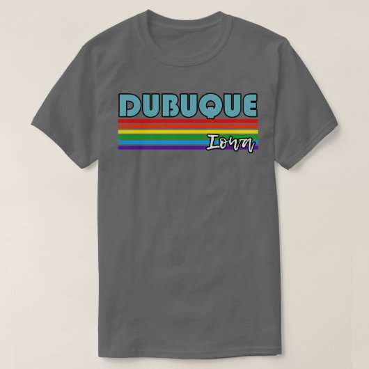 Dubuque Iowa Pride Dubuque LGBT Cadeau LGBTQ Onder T-shirt (Design voorkant)