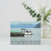 Dubuque, Iowa Pusher Boat op de Mississippi Briefkaart (Staand voorkant)