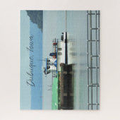 Dubuque, Iowa Pusher Boat op de Mississippi Legpuzzel (Verticaal)