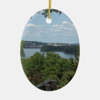 Dubuque Iowa van de Mississippi Keramisch Ornament