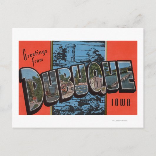 Dubuque, IowaLarge Letter ScenesDubuque, IA Briefkaart (Voorkant)
