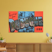 Dubuque, IowaLarge Letter ScenesDubuque, IA Canvas Afdruk (Insitu (Woonkamer))