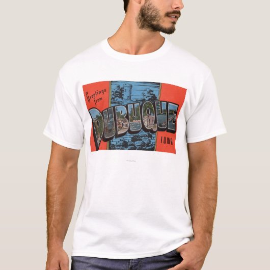 Dubuque, IowaLarge Letter ScenesDubuque, IA T-shirt (Voorkant)