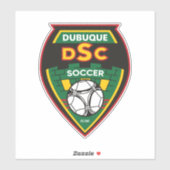 Dubuque Soccer Club Car Decal Sticker (Vel)