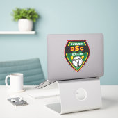 Dubuque Soccer Club Car Decal Sticker (Laptop op bureau)