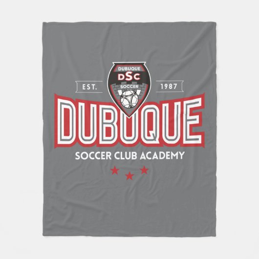 Dubuque Voetbalclub Academy Dekbed Fleece Deken (Voorkant)