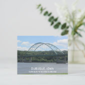 Dubuque-Wisconsin brug in Iowa Briefkaart (Staand voorkant)