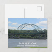 Dubuque-Wisconsin brug in Iowa Briefkaart (Voorkant / Achterkant)