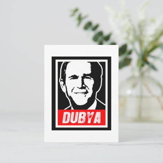 DUBYA BRIEFKAART (Staand voorkant)