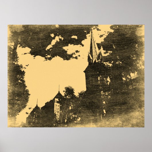 Duc Ba Church - Vintage Poster (Voorkant)
