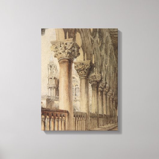 Ducal Palace (door John Ruskin) Canvas Afdruk (Voorkant)