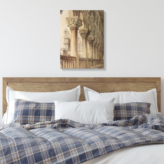 Ducal Palace (door John Ruskin) Canvas Afdruk (Insitu (Slaapkamer))