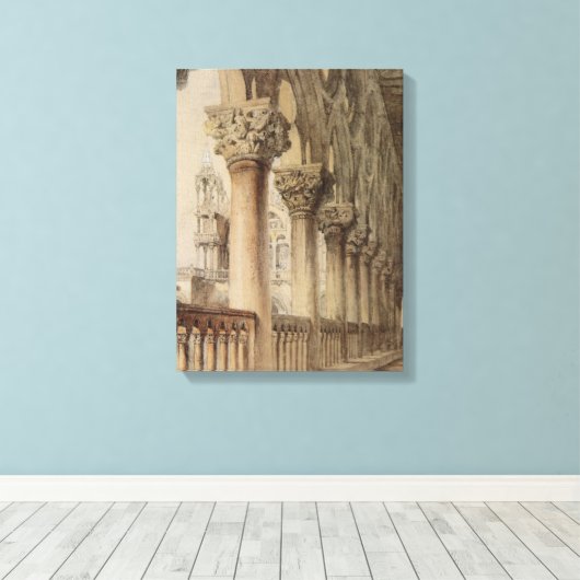 Ducal Palace (door John Ruskin) Canvas Afdruk (Insitu (Houten vloer))