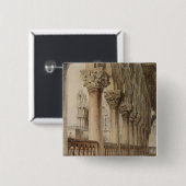 Ducal Palace (door John Ruskin) Vierkante Button 5,1 Cm (Voorkant /achterkant)