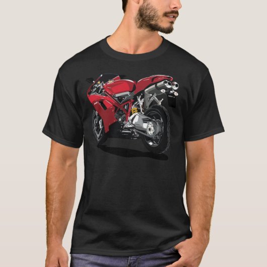 Ducati 848 Bike Cartoon Classic T-Shirt (Voorkant)
