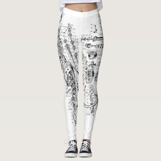Ducati leggings met één cilinder vrouw (Voorkant)