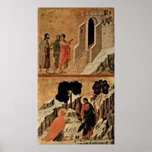 Duccio di Buoninsegna - Christus en Mary Magdalene Poster