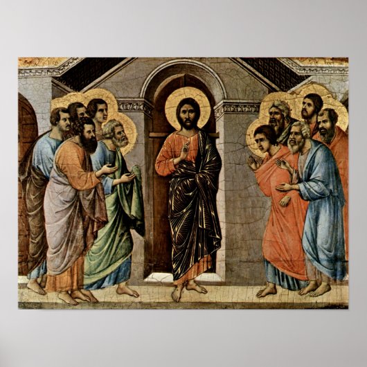 Duccio di Buoninsegna - Christus lijkt apostelen t Poster (Voorkant)