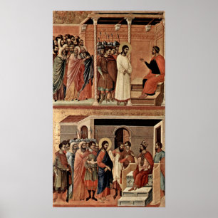 Duccio di Buoninsegna - Christus voor de piloot Poster