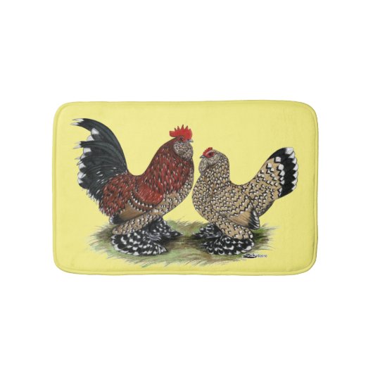 D'Uccle Bantams: Mille Fleur Badmat (Voorkant)