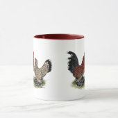 D'Uccle Bantams:  Mille Fleur Mok (Midden)