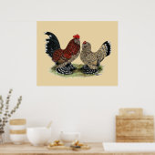 D'Uccle Bantams: Mille Fleur Poster (Keuken)