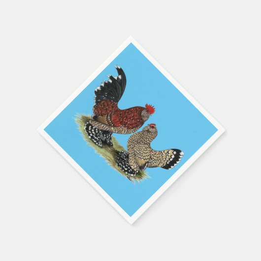 D'Uccle Bantams: Mille Fleur Servetten (Hoek)