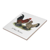 D'Uccle Bantams: Mille Fleur Tegeltje (Zijkant)