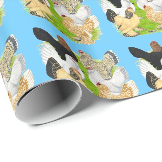 D'Uccles Six Hens Cadeaupapier (Rol Hoek)