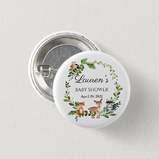 Ducha bebé de Woodland Ronde Button 3,2 Cm (Voorkant /achterkant)