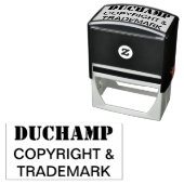 Duchamp, Copyright & Handelsmerk Rubber Stamp Zelfinktende Stempel (In situ)