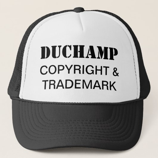 Duchamp, Copyright & Handelsmerk Trucker Hat Pet (Voorkant)