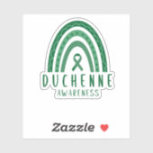 Duchenne spierdystrofie DMD regenboog lint Sticker (Vel)