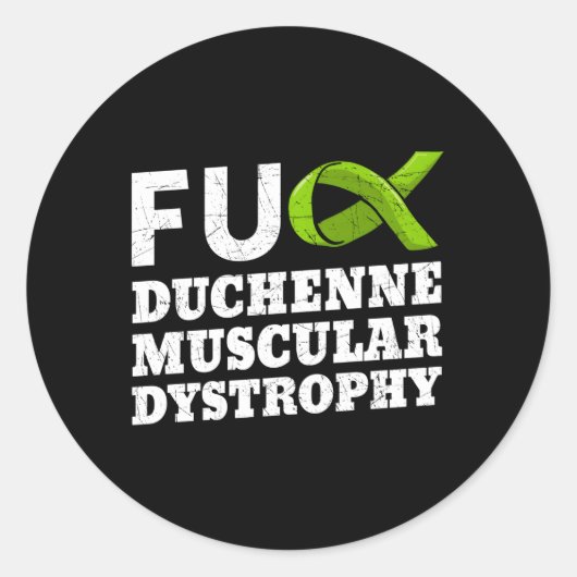 Duchenne spierdystrofie krijger bewustzijn ribb ronde sticker (Voorkant)