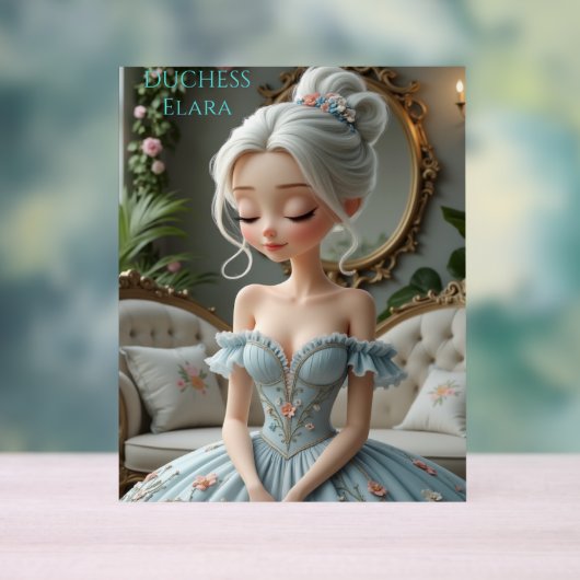 Duchess Elara: Graceful Elegance Acryl Bord (Neutraal)