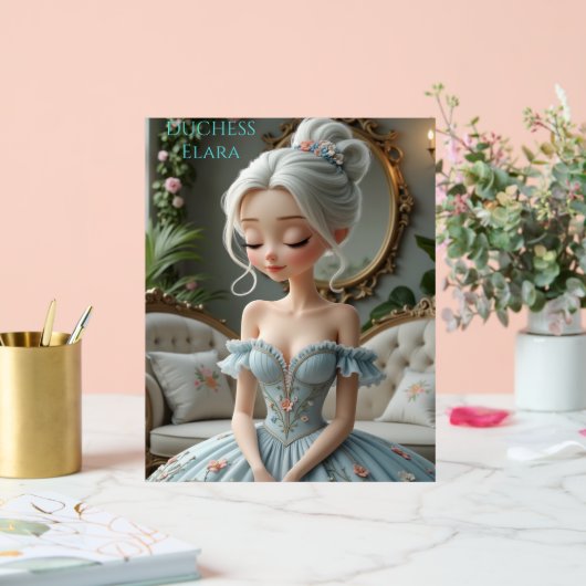 Duchess Elara: Graceful Elegance Acryl Bord (Huwelijk)