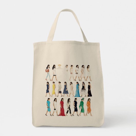 Duchess Meghan Markle Royal Style Grocery Tote Bag (Achterkant)