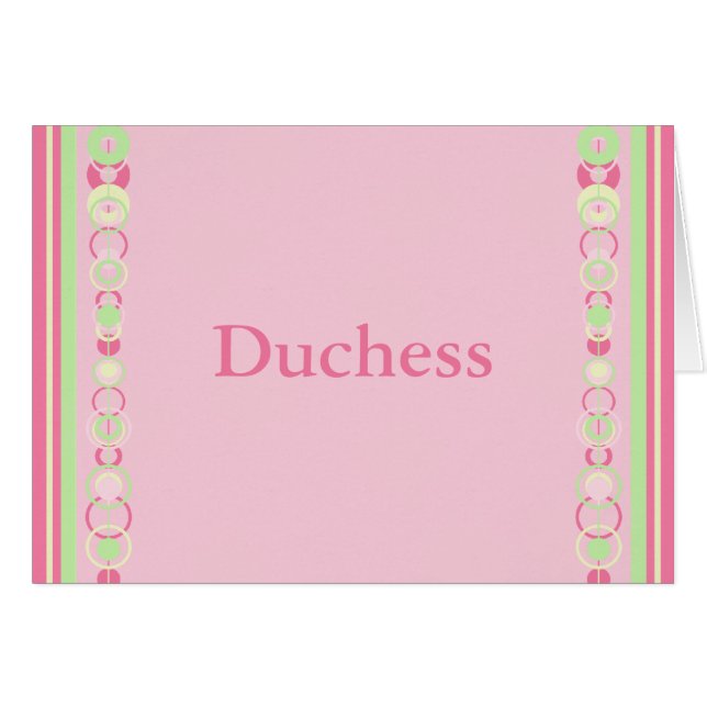 Duchess Modern Circles Name Card (Voorkant Horizontaal)