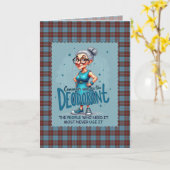 Duchess of Kent Scottish Tartan Humorous Birthday Kaart (Gele Bloem)