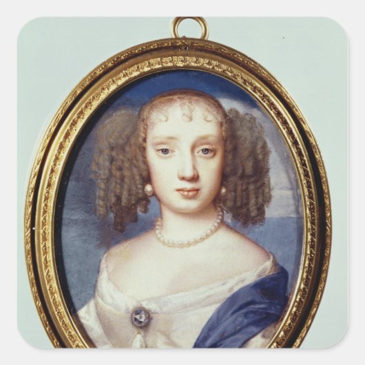 Duchess of Orleans, c.1665 Vierkante Sticker (Voorkant)