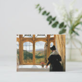 Duchess van Abercorn die uit een raam kijkt Briefkaart (Staand voorkant)